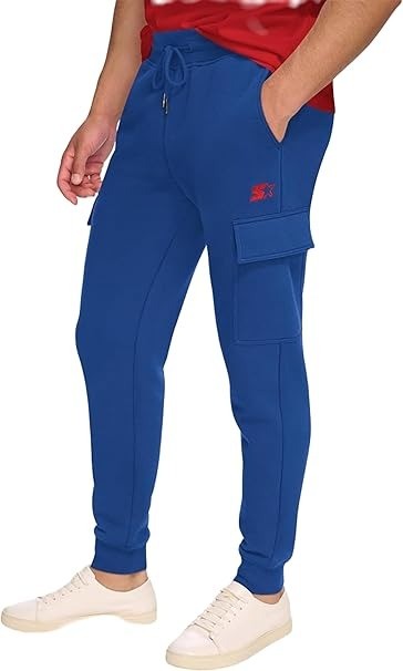Translation missing: en.Starter Men's Classic-Fit Fleece Cargo Joggers - Royal-Small