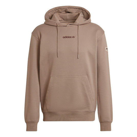 Translation missing: en.adidas Mens Trefoil Linear Regular-Fit Hoodie Chalky Brown 2XL