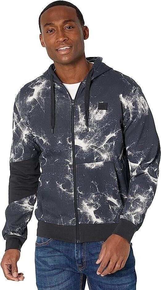 Translation missing: en.Caterpillar Men's Connect Full-Zip Hooded Sweatshirt Connect AOP-Lunar Rock-Lrg