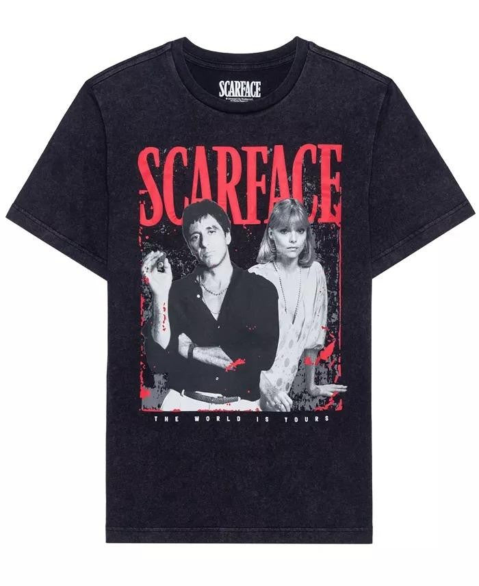 Translation missing: en.Hybrid Men's Scarface Wash Men's Tee - Black Mine