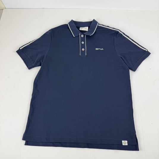 Translation missing: en.AGTAWH All Good Things French Terry Polo Mens Size Medium Indigo Blue Cotton