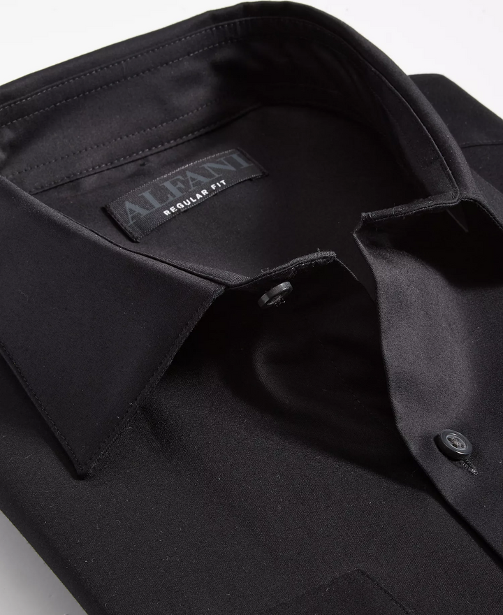 Translation missing: en.Alfani Men's Reg-Fit Stain Resistant Dress Shirt Black-L 16-16.5 32/33