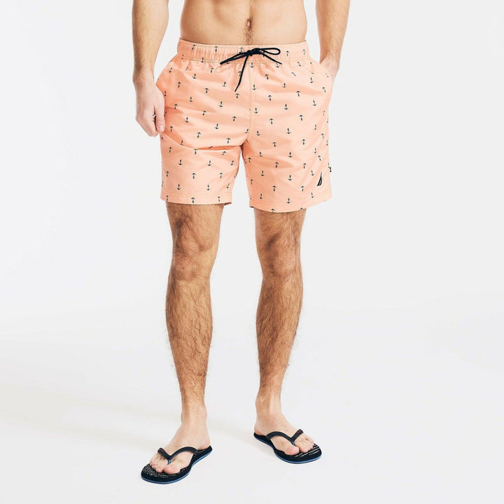 Translation missing: en.Nautica Men's Quick-Dry Anchor-Print 8" Swim Trunks In Guava Punch-2XL
