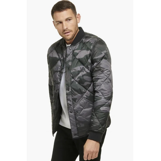 Translation missing: en.Calvin Klein Men's Quilted Jacket Size 2XL Black/Camo Reversible Windbreaker