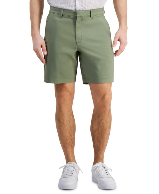 Translation missing: en.Alfani 8" Tech Shorts Men's Size 40W Sage Green Regular Fit Stretch Flat Front