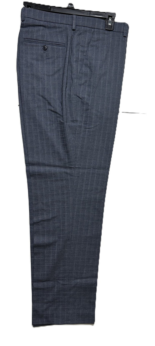 Translation missing: en.Perry Ellis Portfolio Mens Slim-Fit Flat Front Dress Pants Dusty Blue-30x29