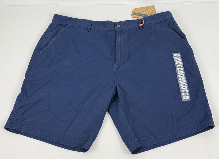 Translation missing: en.Weatherproof Vintage Men's 9" Stretch Ribbed Ottoman Flat Front Shorts Navy-40W