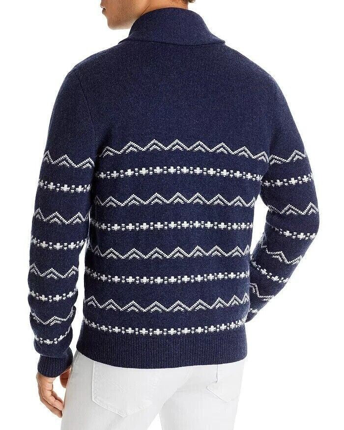 Translation missing: en.Major Department Store Designer Reg Fit Merino Wool Cardigan in Indigo Artic-S