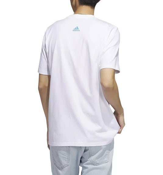 Translation missing: en.adidas Men's Crewneck Food Truck Graphic T-Shirt White/Pulse Blue-Medium