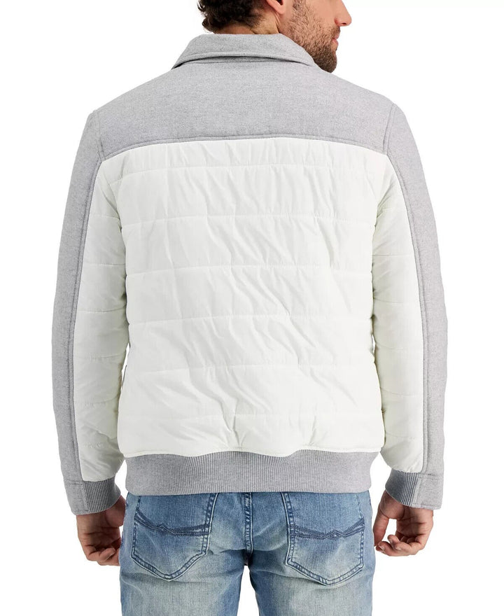 Translation missing: en.Alfani Men's Colorblocked Jacket in Winter Ivory-Size 2XL