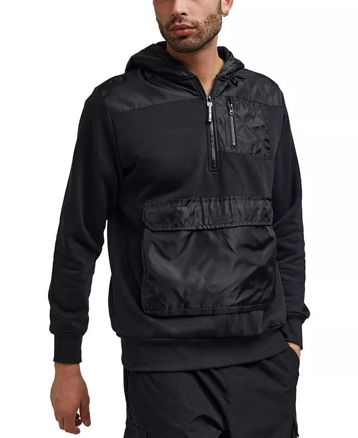 Translation missing: en.Reason Brand Men's Wheaties Cargo Hoodie Regular Fit in Black-Large