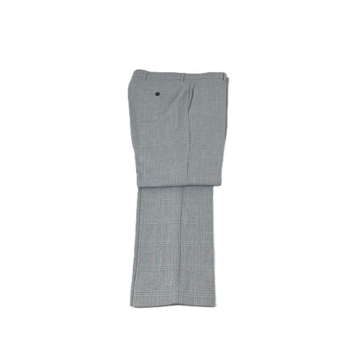Translation missing: en.Perry Ellis Portfolio Men's Slim-Fit Flat Front Twill Pants - Light Grey-31x32