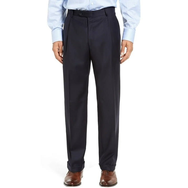 Translation missing: en.Hart Schaffner Marx Men's Chicago Classic Fit Wool Suit Pants Navy-32 Unhemmed