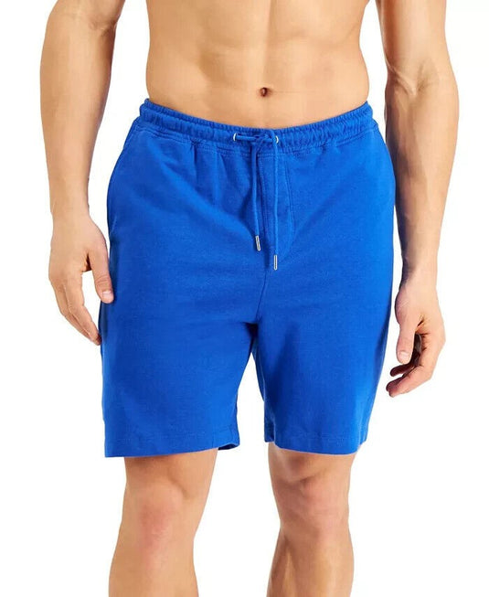Translation missing: en.Alfani Alfathech Men's Moisture-Wicking Fleece Pajama Shorts Diva Blue-Small