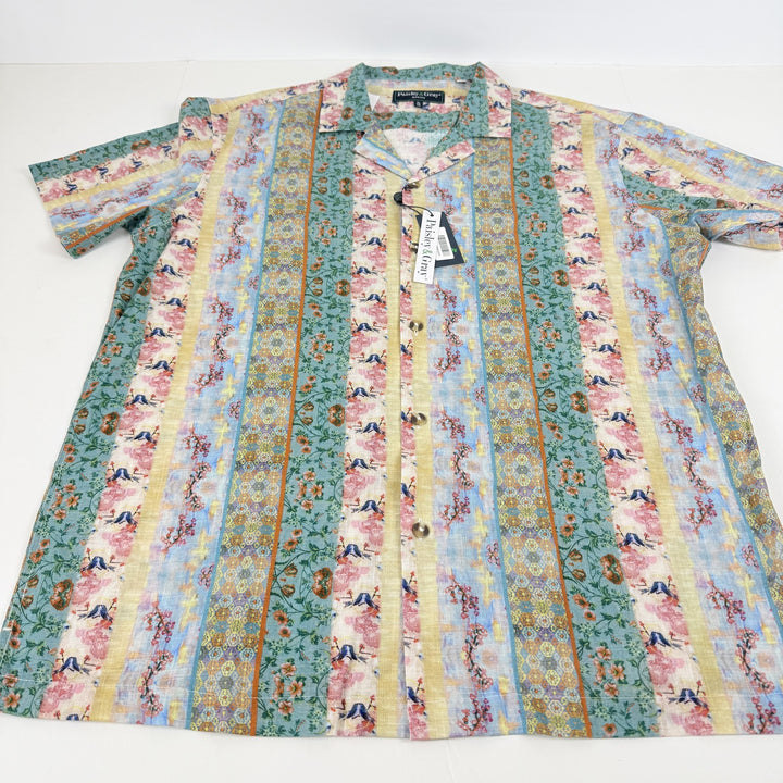 Translation missing: en.Paisley &amp; Gray Men's Slim Fit Multi Print Button Front Camp Shirt Multi-XL