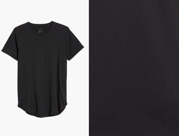 Translation missing: en.KUWALLA Eazy Scoop Cotton Blend Crewneck T-Shirt in Black-Small