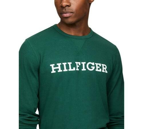 Translation missing: en.Tommy Hilfiger Pajama Shirt Spruce Size XL Men's Thermal Logo Long-Sleeve