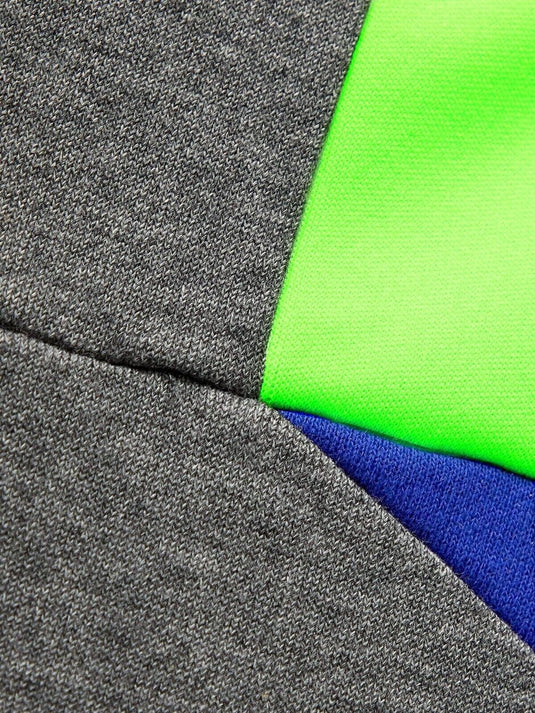 Translation missing: en.Aloye Men's All Cotton Colorblock Graphic Crew Sweatshirt Heather Gray-2XL