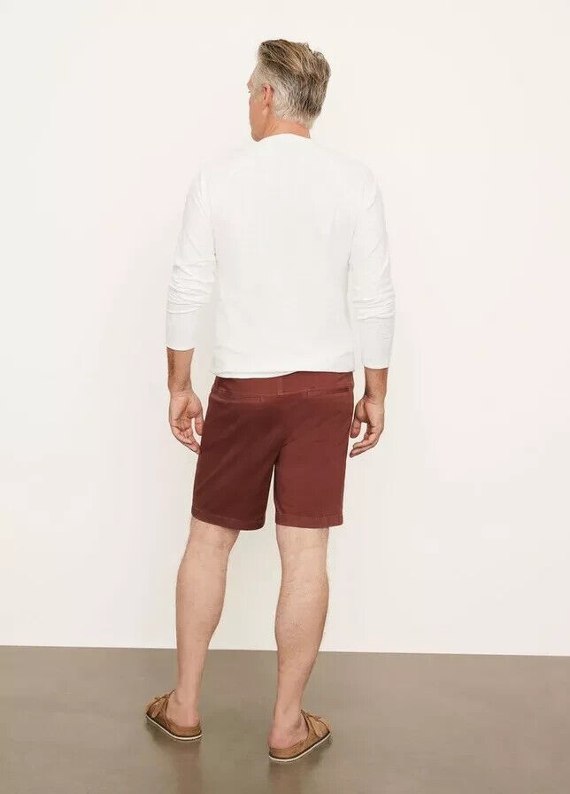 Translation missing: en.Vince Men's Garment Dye Canvas Shorts in Dk Burnt Fig-Size Large