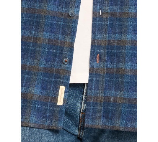 Translation missing: en.Weatherproof Vintage Men's Regular-Fit Plaid Flannel Shirt - Ink Blue-Small