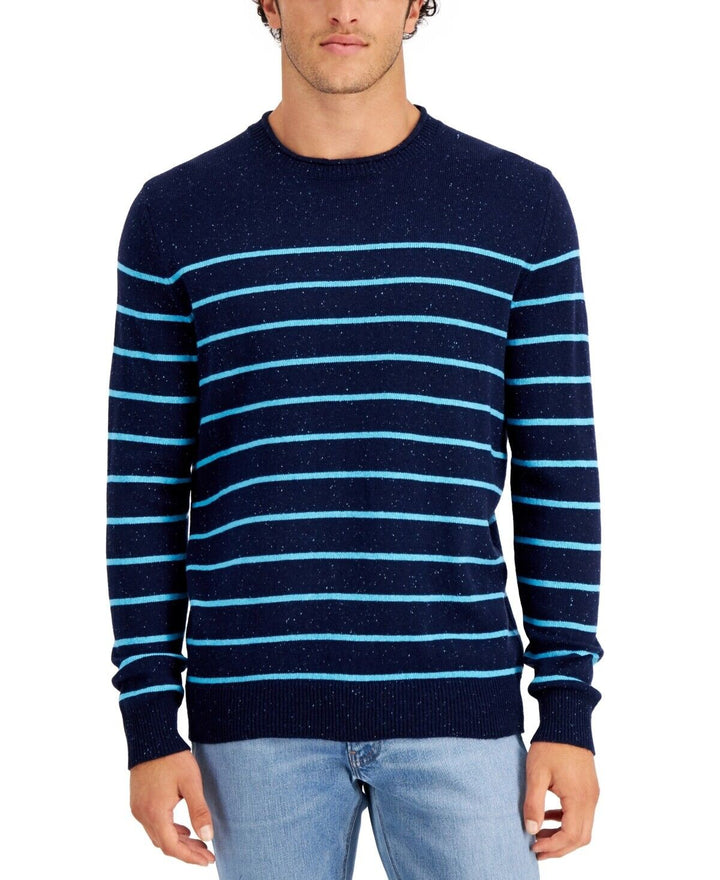 Translation missing: en.Club Room Men's Gregor Striped Sweater in Navy Blue-2XL