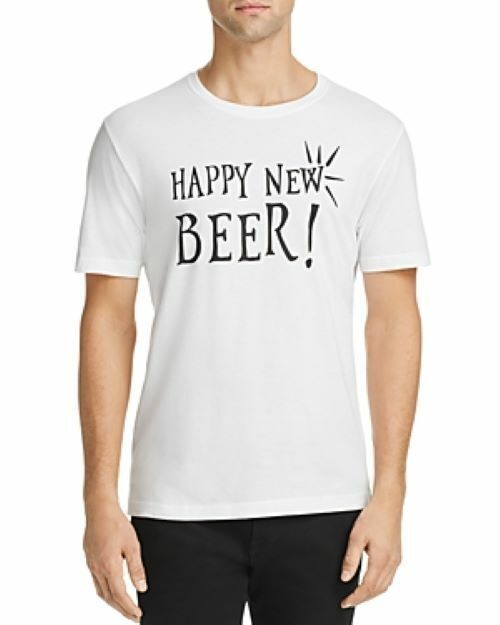 Translation missing: en.Noize Mens Happy New Beer Graphic Shore Sleeve T-Shirt White-Size 2XL