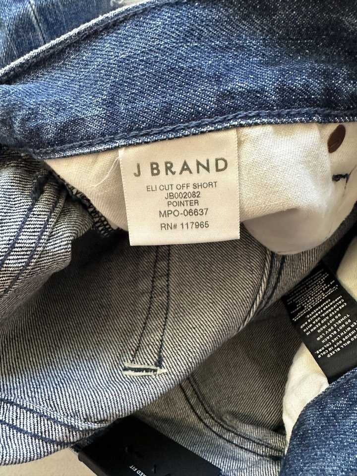 Translation missing: en.J Brand Men's Relaxed Fit Eli Denim Distressed Cut-Off Shorts in Pointer Blue-28