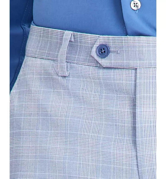 Translation missing: en.Alfani Dress Pants Mens 30x32 Lt Blue Plaid Slim-Fit Stretch Alfatech Breathable