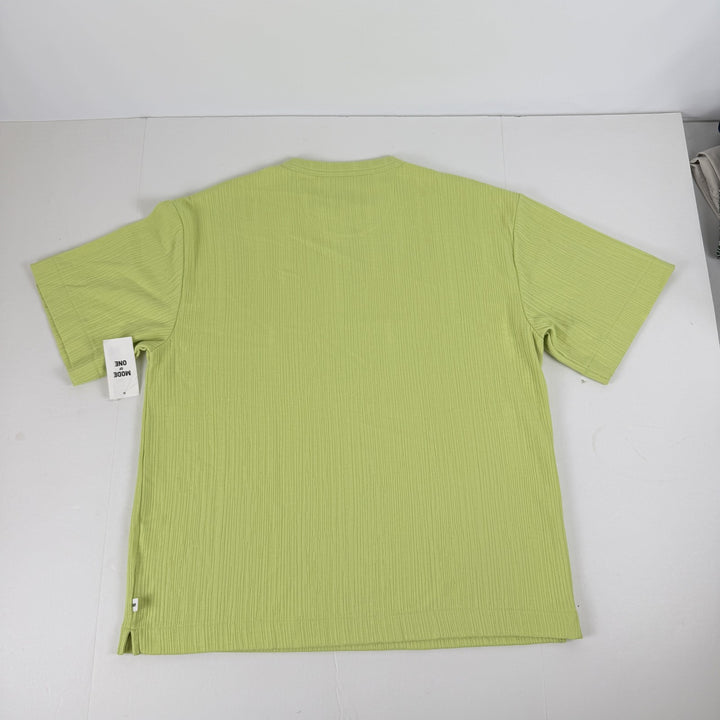 Translation missing: en.Mode of One Men's Short-Sleeve Relaxed-Fit Crinkle T-Shirt Green-Medium