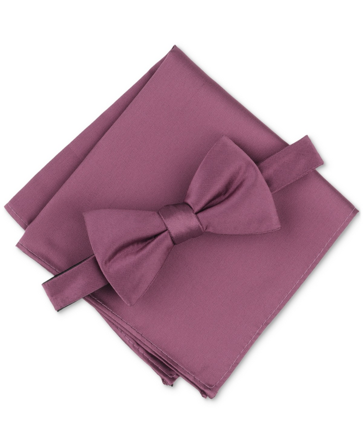 Translation missing: en.Alfani Men's Textured Bow Tie &amp; Pocket Square Set Wedding Formal Volume Pricing