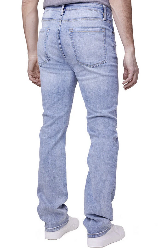 Translation missing: en.Lazer Men's Straight-Fit Disstressed Jeans Stretch Dennis Blue-32x30