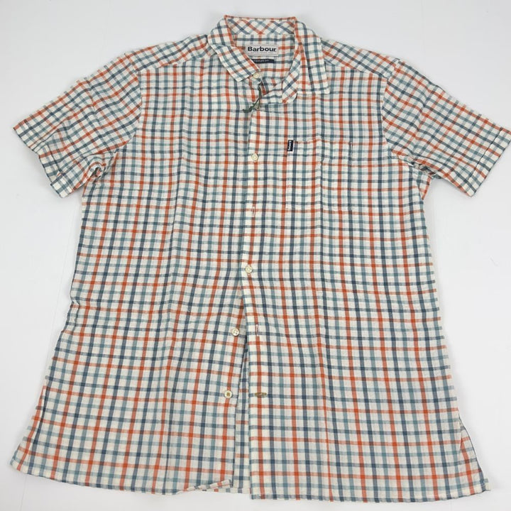 Translation missing: en.Barbour Seersucker 7 Tattersall Check Short Sleeved Summer Shirt Multi-US Small