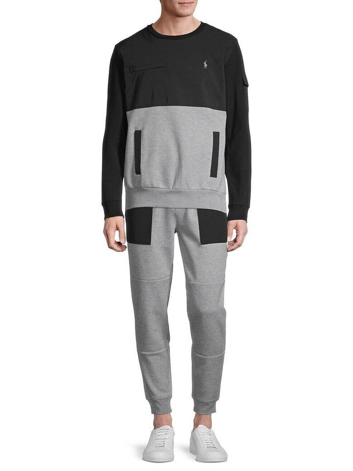 Translation missing: en.Polo Ralph Lauren Men's Water Repellent Hybrid Sweatshirt in Grey Heather-Small