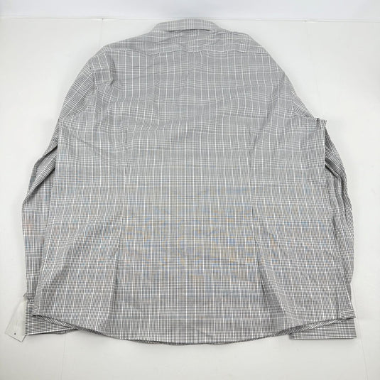 Translation missing: en.Calvin Klein Mens Extra Slim Fit Stretch Dress Shirt Black Multi-XL17-17.5 34/35