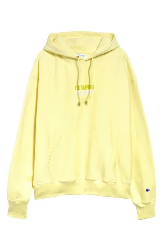 Translation missing: en.Champion Men's Relax-Fit Reverse Weave Logo Hoodie Lemon Glacier-Small