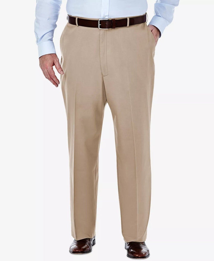 Translation missing: en.Haggar Men's Big &amp; Tall Premium No Iron Khaki Classic Fit Pants Sand-50x32