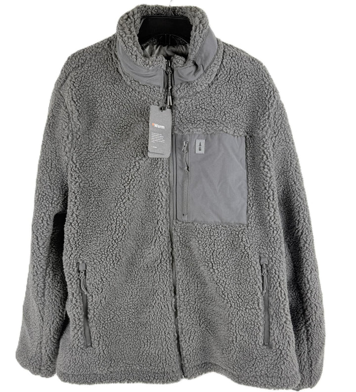 Translation missing: en.Bass Outdoor Men's Highline Trail Full-Zip Fleece Jacket Gargoyle Gray-2XL New