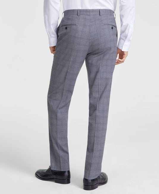 Translation missing: en.Michael Kors Marvin Men's Classic Fit Fall Pattern Pants Gray Plaid-36Wx34L