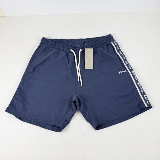 Translation missing: en.All Good Things Are Welcome Here French Terry Cotton Sweat Shorts Indigo-2XL