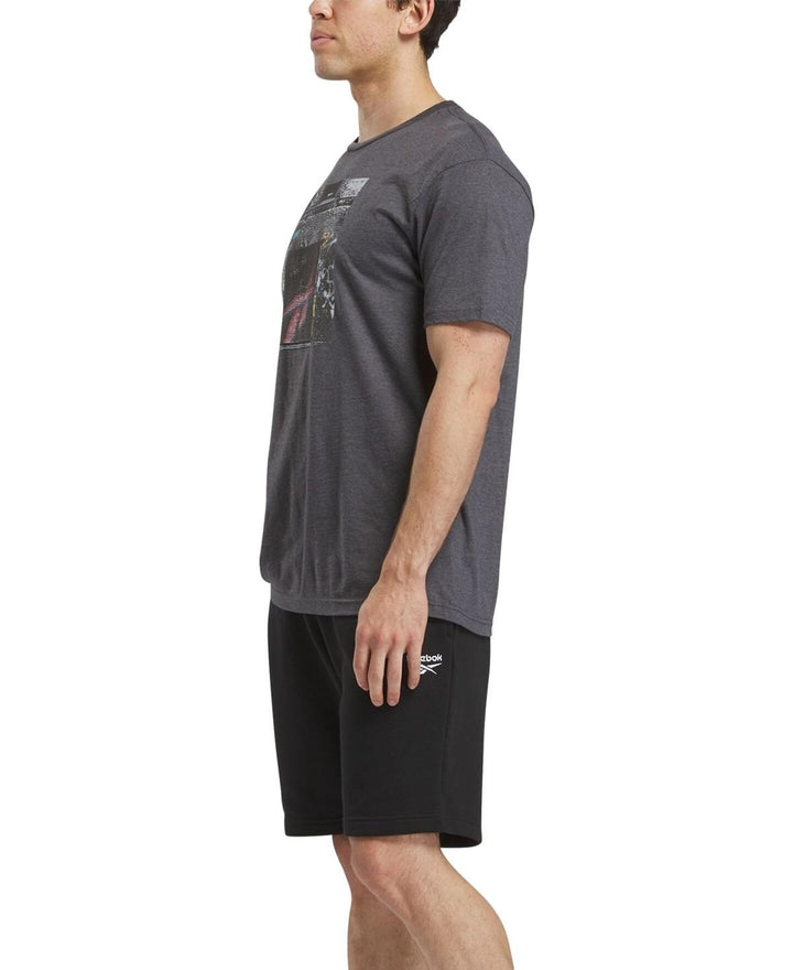 Translation missing: en.Reebok Mens Regular fit Short Sleeve Graphic T-Shirt Size Medium Grey Heather