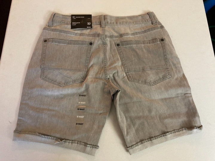 Translation missing: en.International Concepts Men's Cuffed Denim 9" Shorts Seashell Grey-30