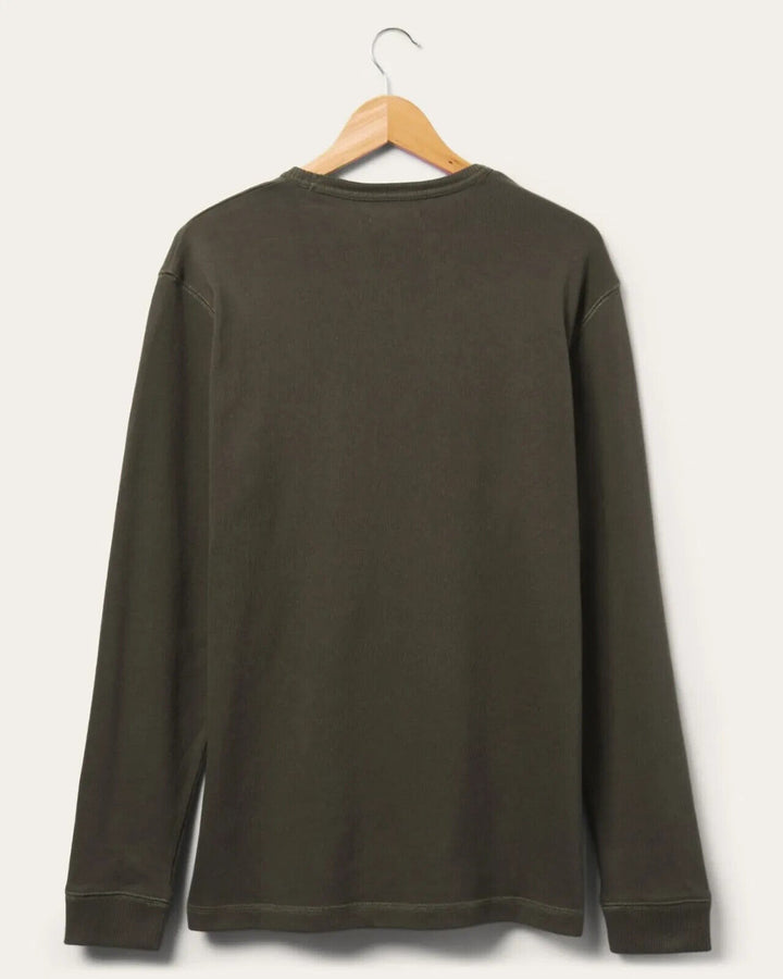 Translation missing: en.Junk Food Clothing Men's Porter Long Sleeve Boxy Pocket Tee Green Black-2XL