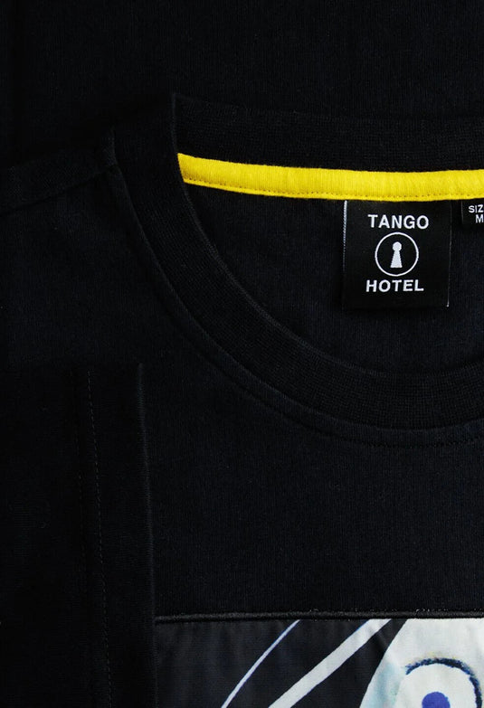 Translation missing: en.Tango Hotel Men's Kandinsky Blues T-Shirt Black-Size XL