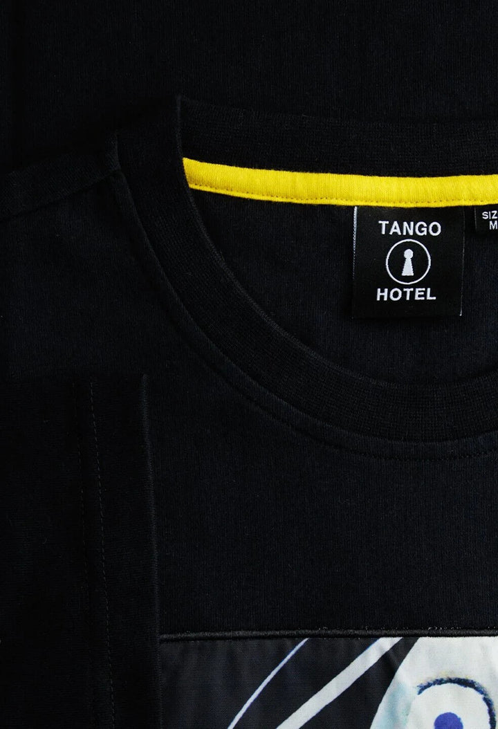 Translation missing: en.Tango Hotel Men's Kandinsky Blues T-Shirt Black-Size XL