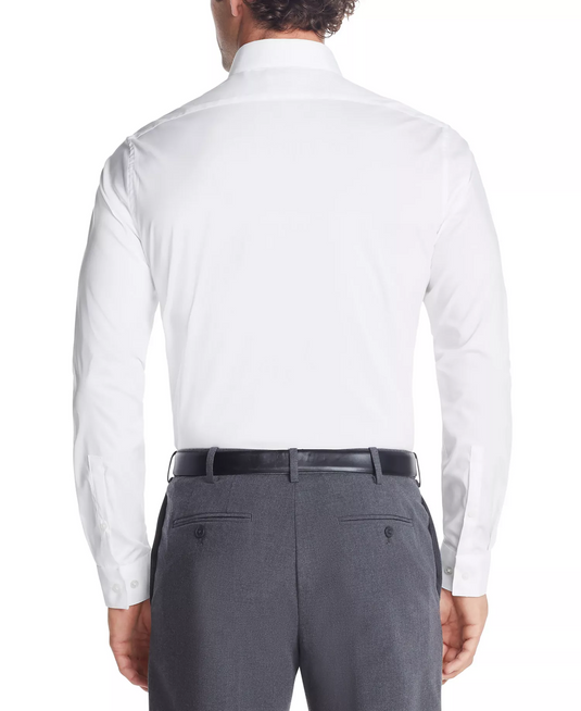 Translation missing: en.Calvin Klein Men's Dress Shirt White-17.5 34/35 Slim-Fit Stretch Collar Logo