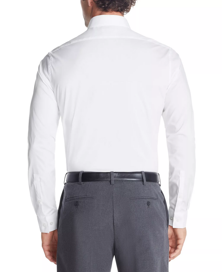 Translation missing: en.Calvin Klein Men's Dress Shirt White-17.5 34/35 Slim-Fit Stretch Collar Logo