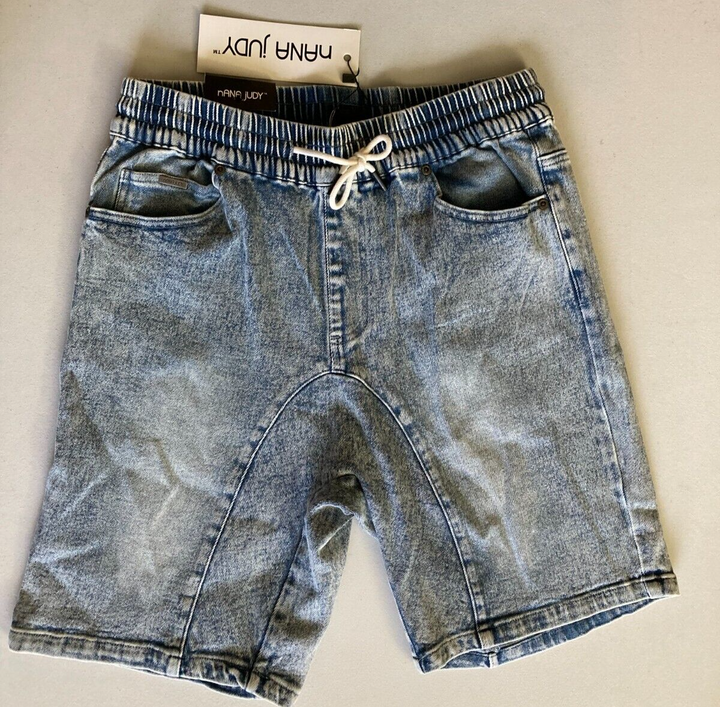 Translation missing: en.nANA jUDY Men's The Jogger Regular-Fit Stretch Denim Shorts Sunbleach Blue-Med