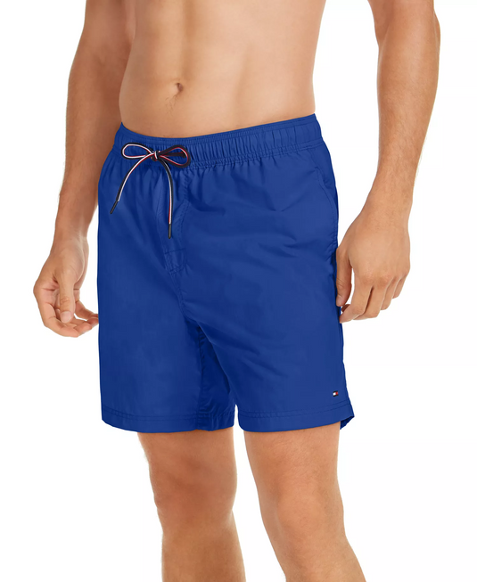 Translation missing: en.Tommy Hilfiger Men's Maillot Solid 7" Swim Trunks - Cobalt Blue-Size Small