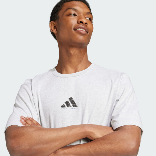 Translation missing: en.adidas Men's Photo Graphic Reg-Fit Cotton T-Shirt Light Grey Heather-2XL