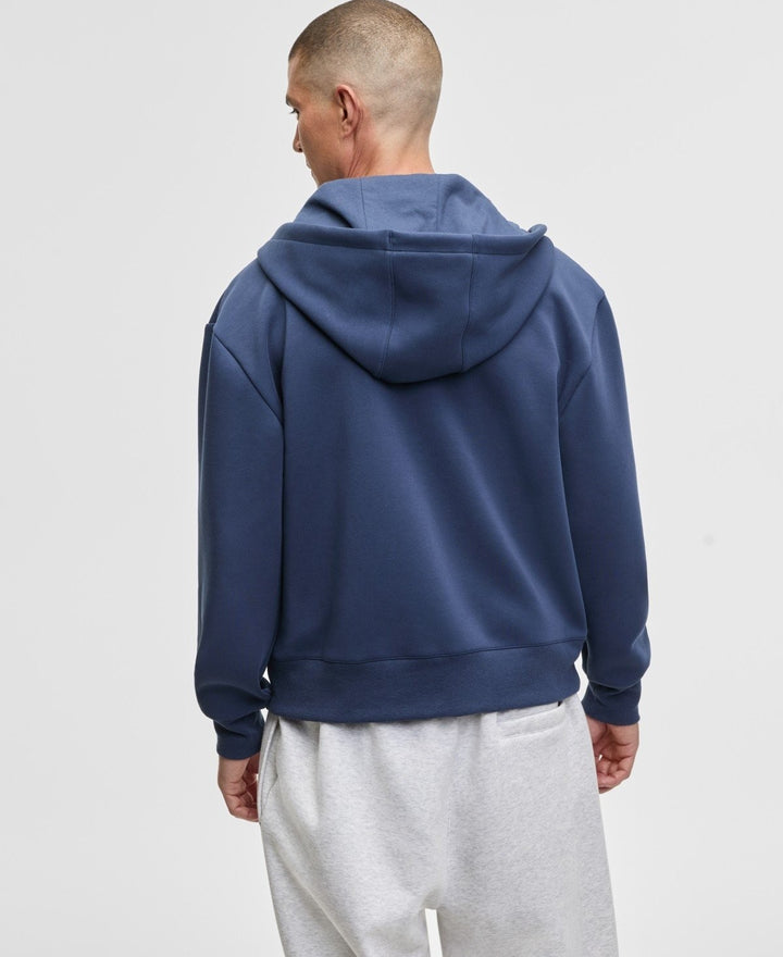Translation missing: en.Mode of One Men's Full-Zip Scuba Knit Hoodie Caspian Blue Relaxed Fit- Medium